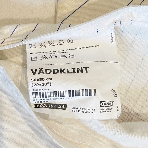 GUC Set of 2 Ikea VADDKLINT Pillow Covers 20"x20" - Picture 4 of 6